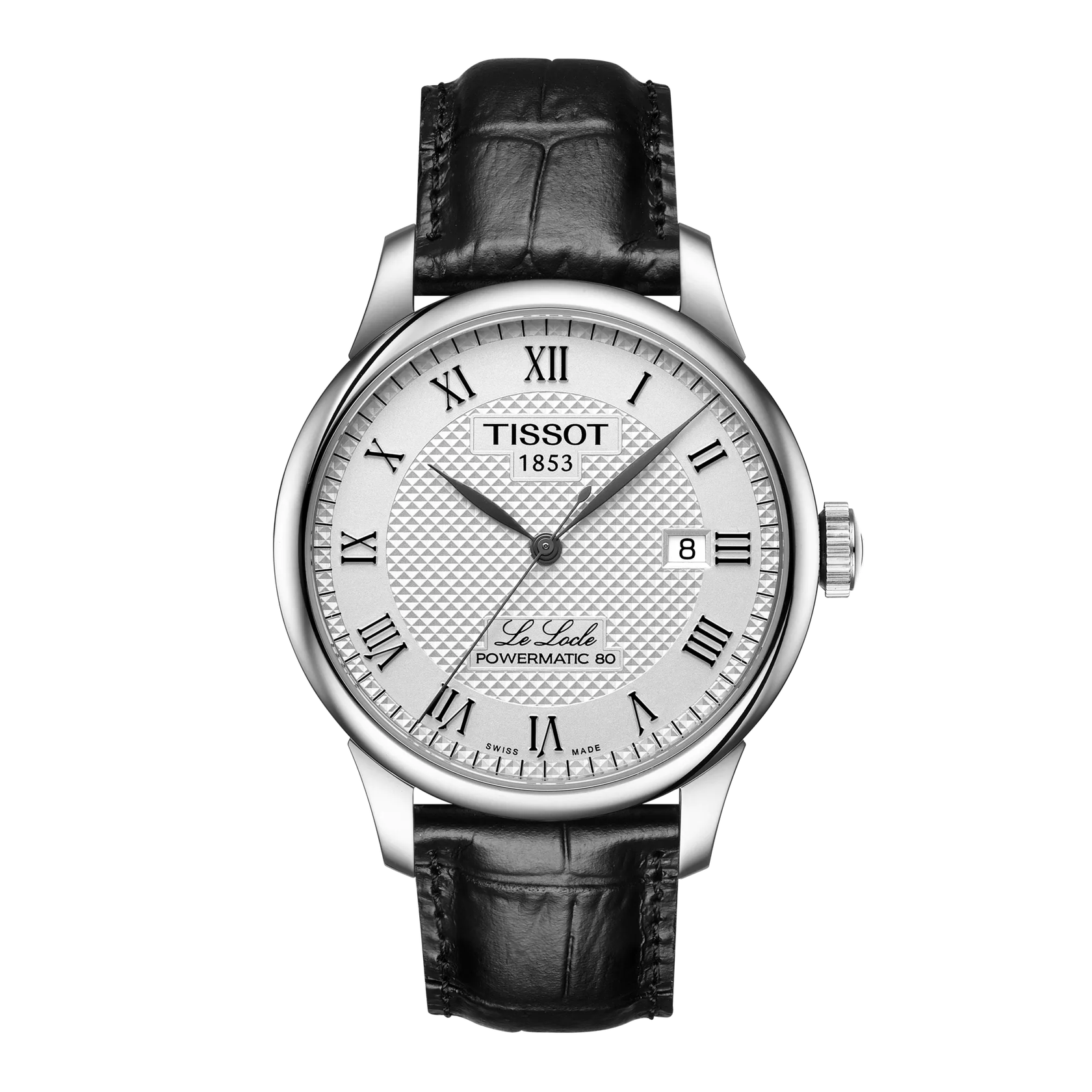 Montre Tissot Le Locle 39.3mm T006.407.16.033.00, cadran argenté, vue de face