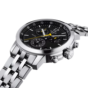 Tissot PRC 200 43mm T114.417.11.057.00 watch, black dial, angled view