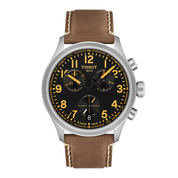 Montre Tissot Chrono L 42mm T116.417.16.052.01, cadran noir, vue de face