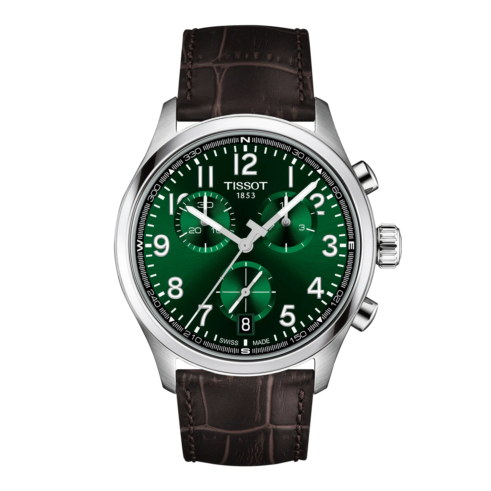 Tissot Chrono L 42mm T116.417.16.092.00 watch, green dial, front view