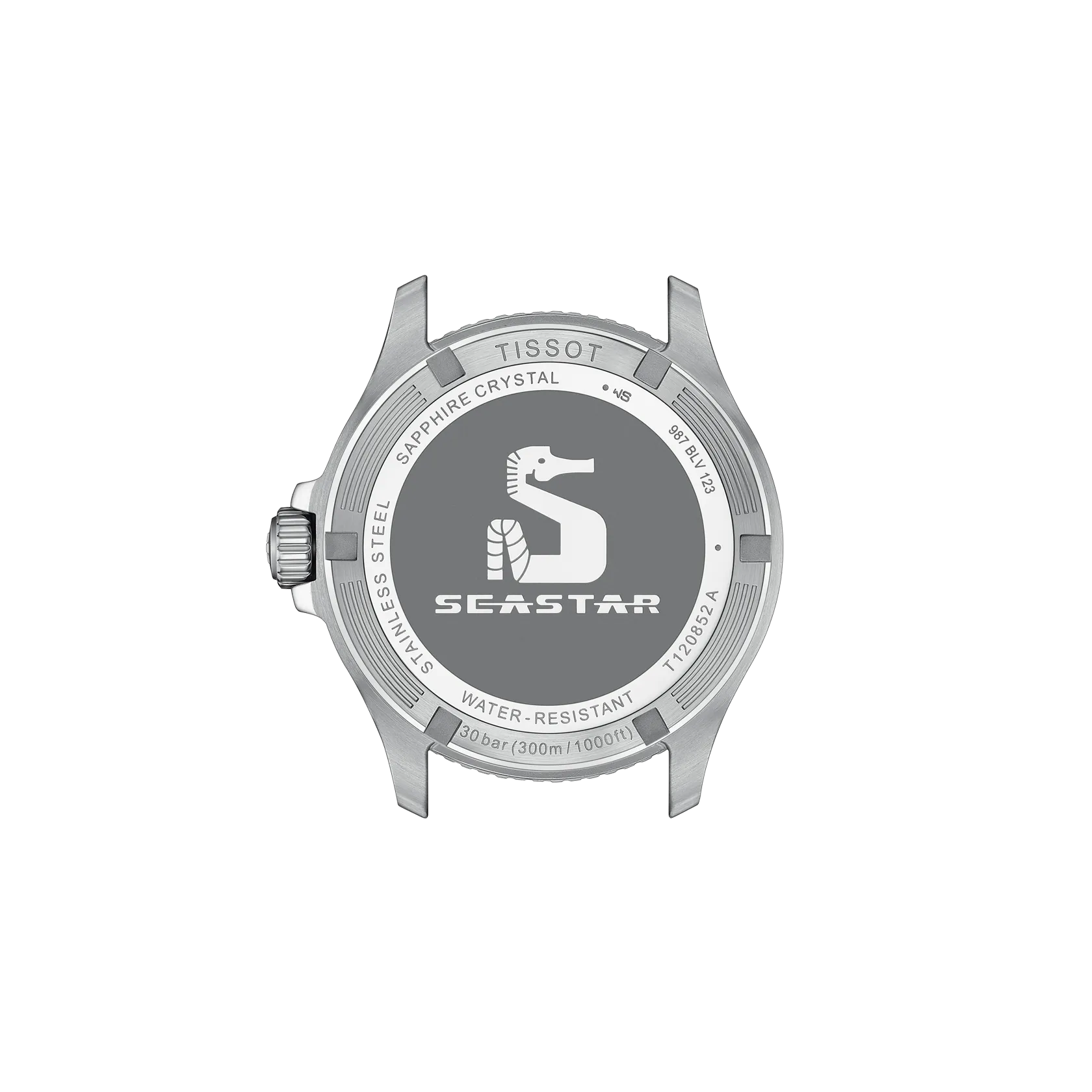 Tissot Seastar 1000 GMT 40mm T120.852.11.051.00 watch, back view