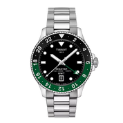 Tissot Seastar 1000 GMT 40mm T120.852.11.051.00 watch, black dial, front view