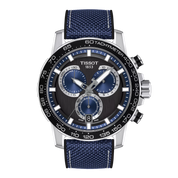 Montre Tissot Supersport Chrono 45.5mm T125.617.17.051.03, cadran noir, vue de face