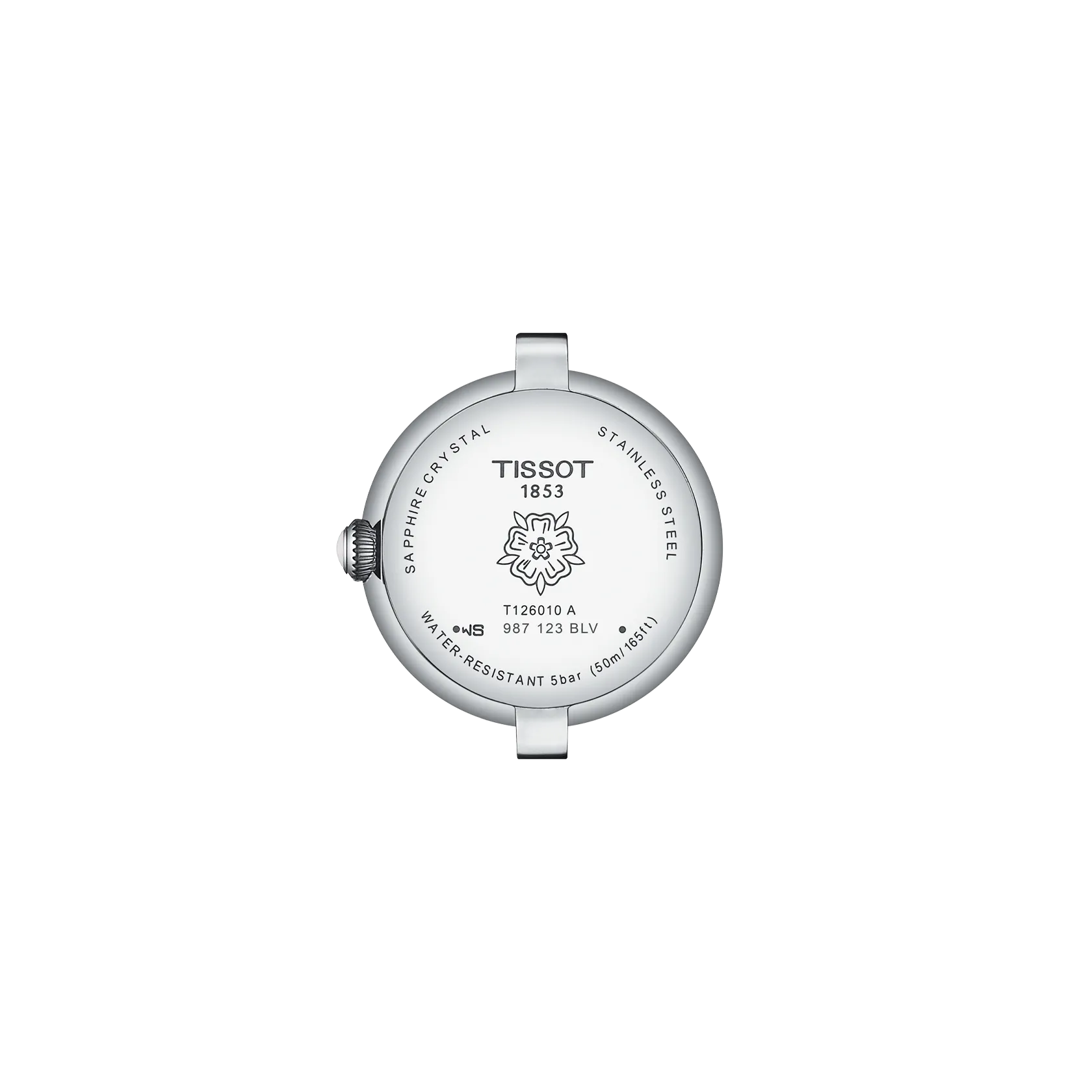 Montre Tissot Bellissima 26mm T126.010.11.013.00, vue de dos