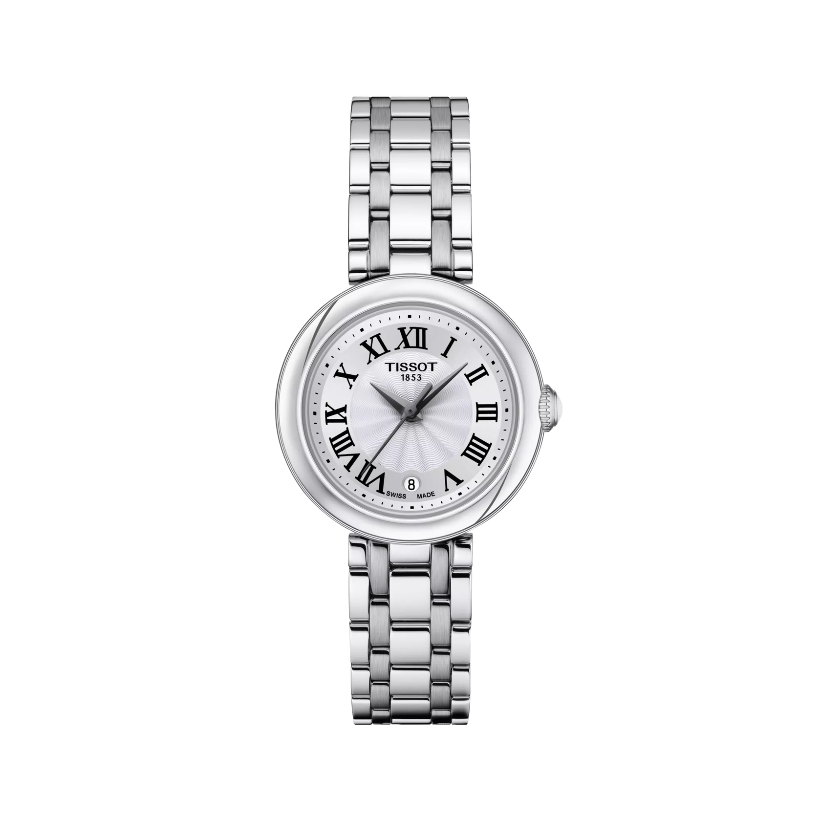 Montre Tissot Bellissima 26mm T126.010.11.013.00, cadran blanc, vue de face