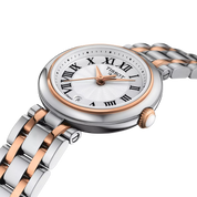 Tissot Bellissima 26mm T126.010.22.013.01 watch, white dial, angled view