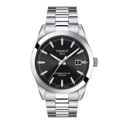 Montre Tissot Gentleman 40mm T127.407.11.051.00, cadran noir, vue de face