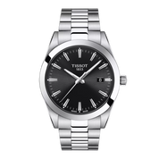 Montre Tissot Gentleman 40mm T127.410.11.051.00, cadran noir, vue de face