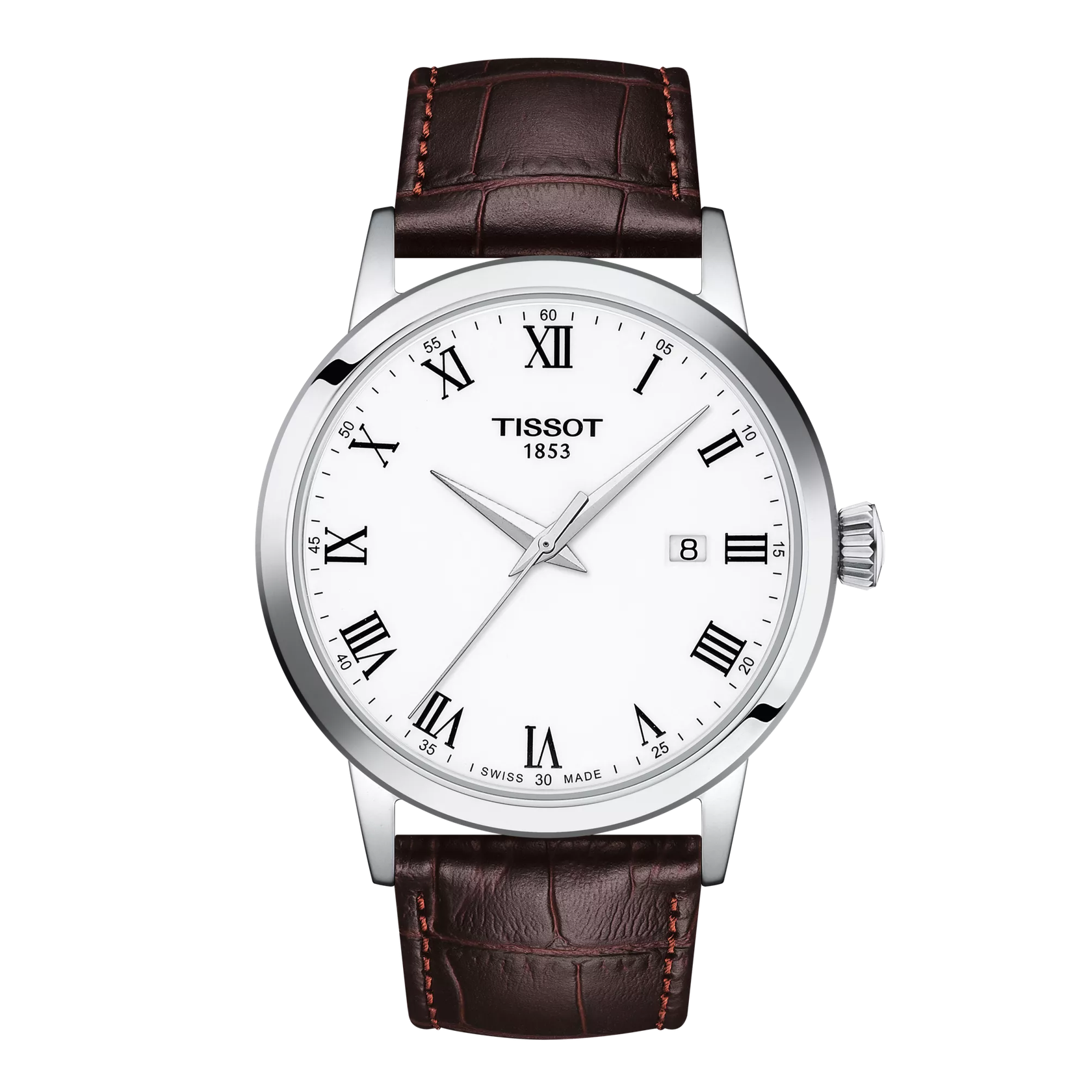 Tissot Classic Dream 42mm T129.410.16.013.00 watch, white dial, front view
