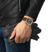 Montre Tissot PRS 516 Chronograph 45mm T131.617.36.082.00, cadran gris, portée