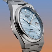 Tissot PRX 35mm T137.210.11.041.00 watch, blue dial, styled shot