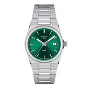 Tissot PRX 35mm T137.210.11.081.00 watch, green dial, front view