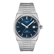 Tissot PRX 40mm T137.407.11.041.00 watch, blue dial, front view