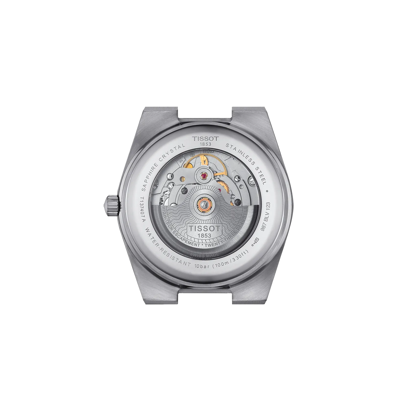 Montre Tissot PRX 40mm T137.407.11.051.01, vue de dos