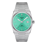 Montre Tissot PRX 40mm T137.407.11.091.01, cadran vert, vue de face