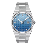 Tissot PRX 40mm T137.407.11.351.01 watch, blue dial, front view