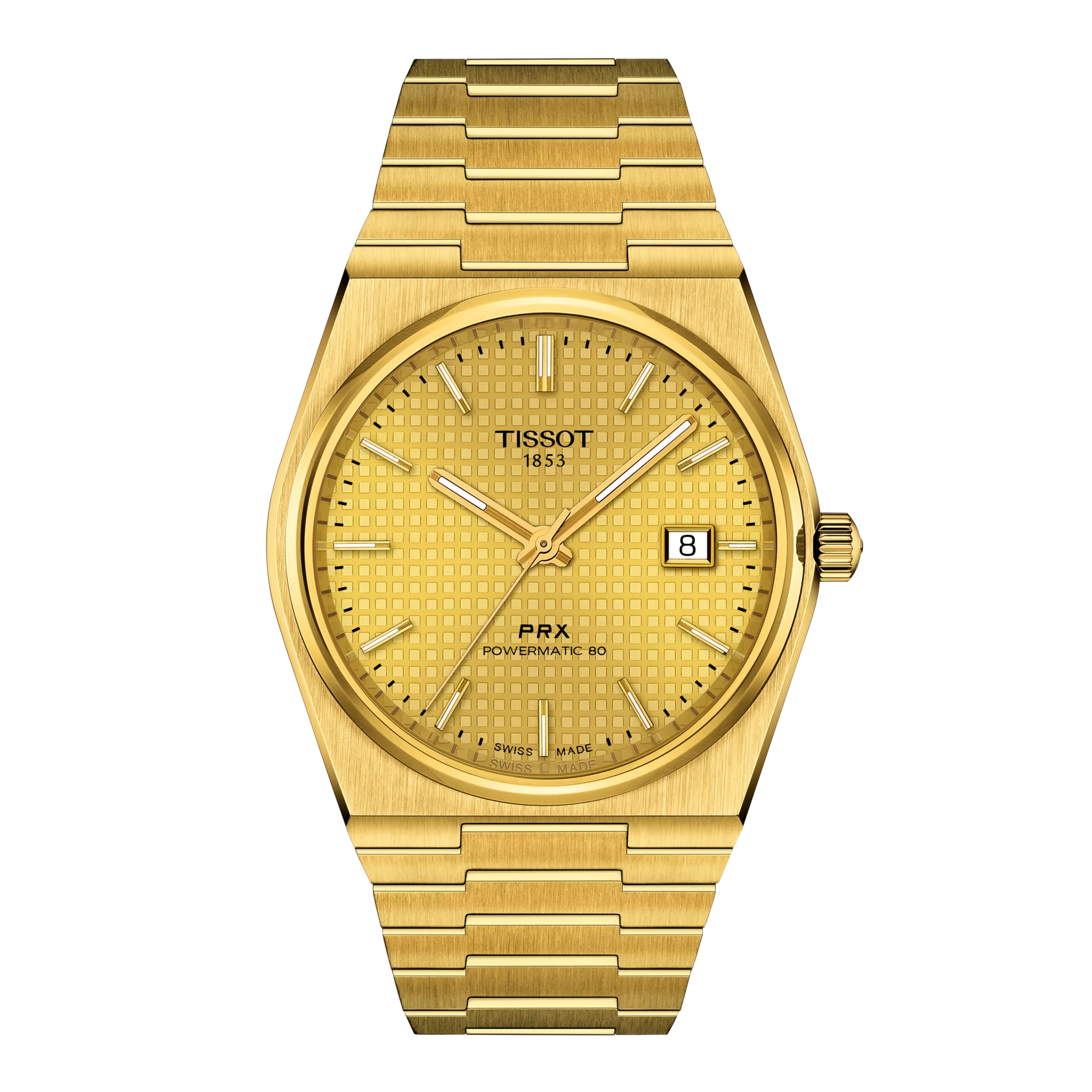 Montre Tissot PRX 40mm T137.407.33.021.00, cadran champagne, vue de face
