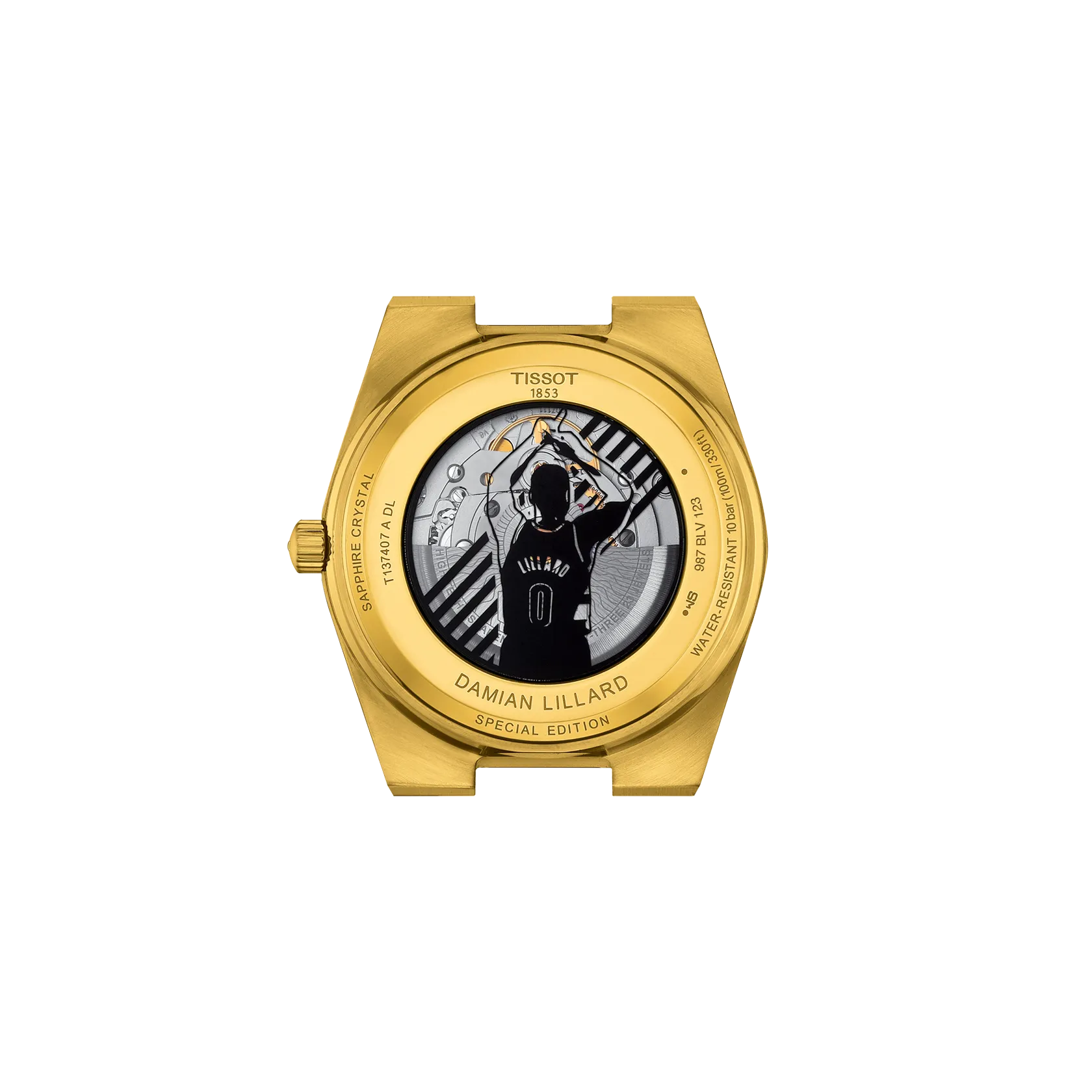 Montre Tissot PRX Damian Lillard Special Edition 40mm T137.407.33.051.00, vue de dos