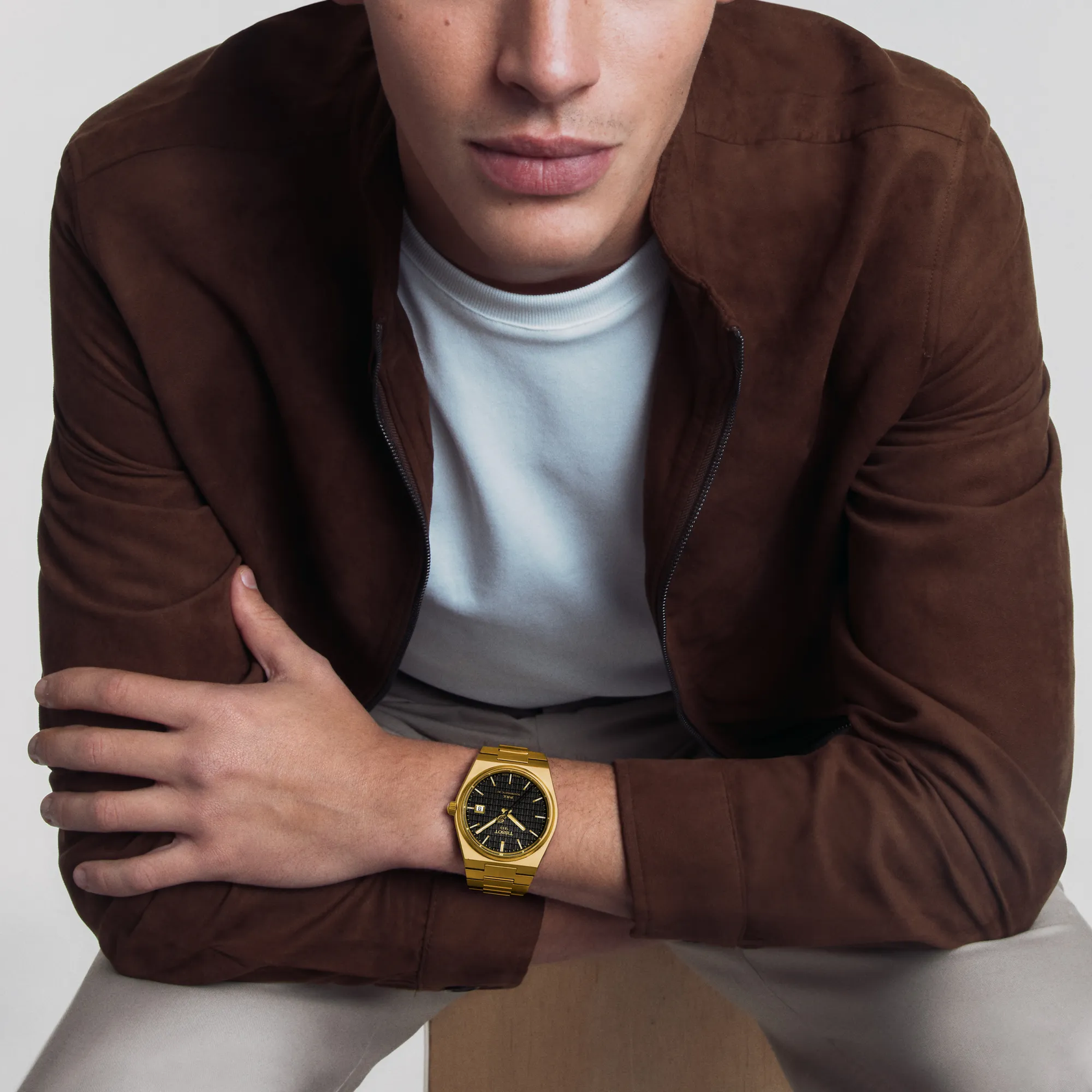 Montre Tissot PRX Damian Lillard Special Edition 40mm T137.407.33.051.00, cadran noir, portée
