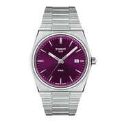 Montre Tissot PRX 40mm T137.410.11.401.00, cadran violet, vue de face