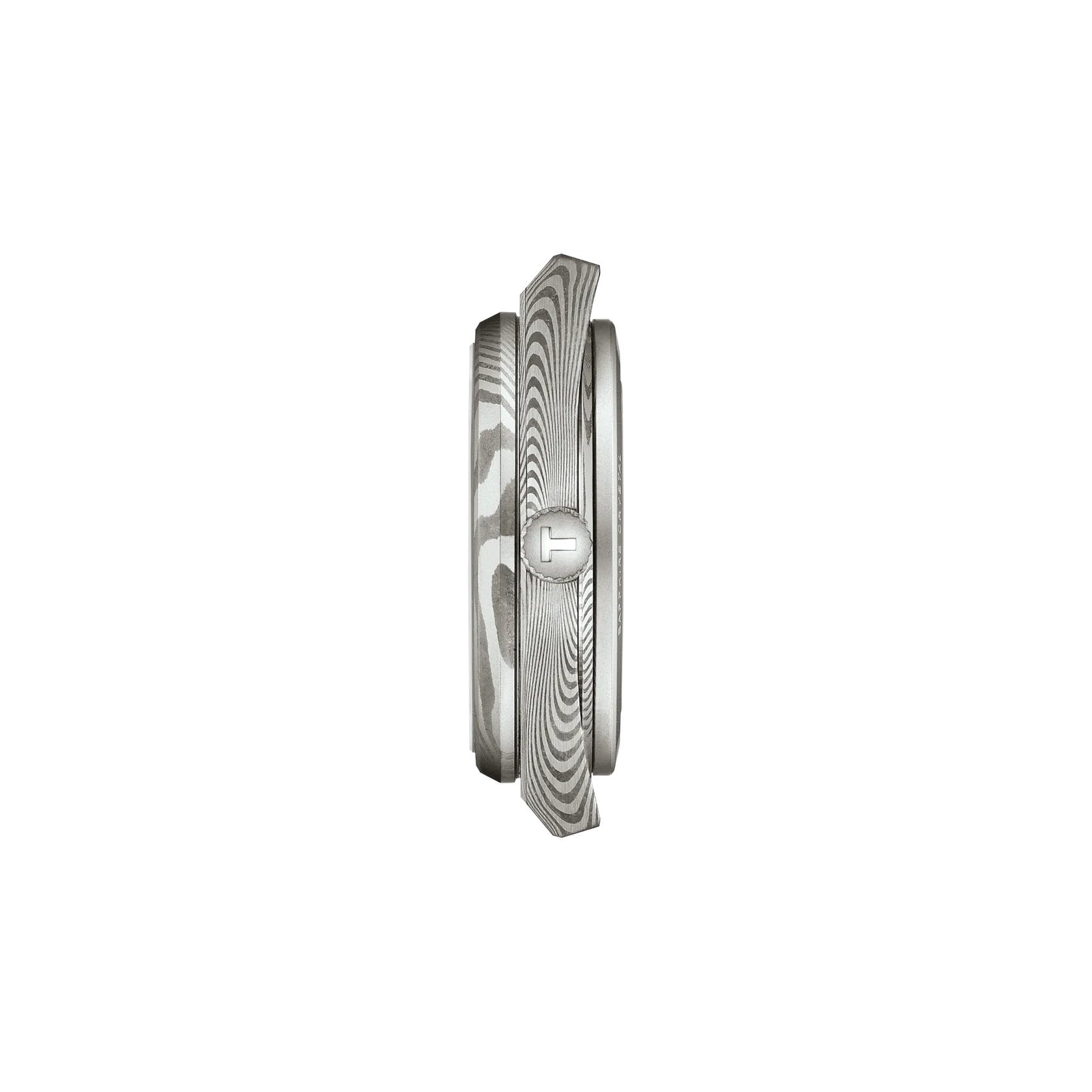 Tissot PRX Damascus Steel 38mm T137.807.96.081.00 watch, side profile