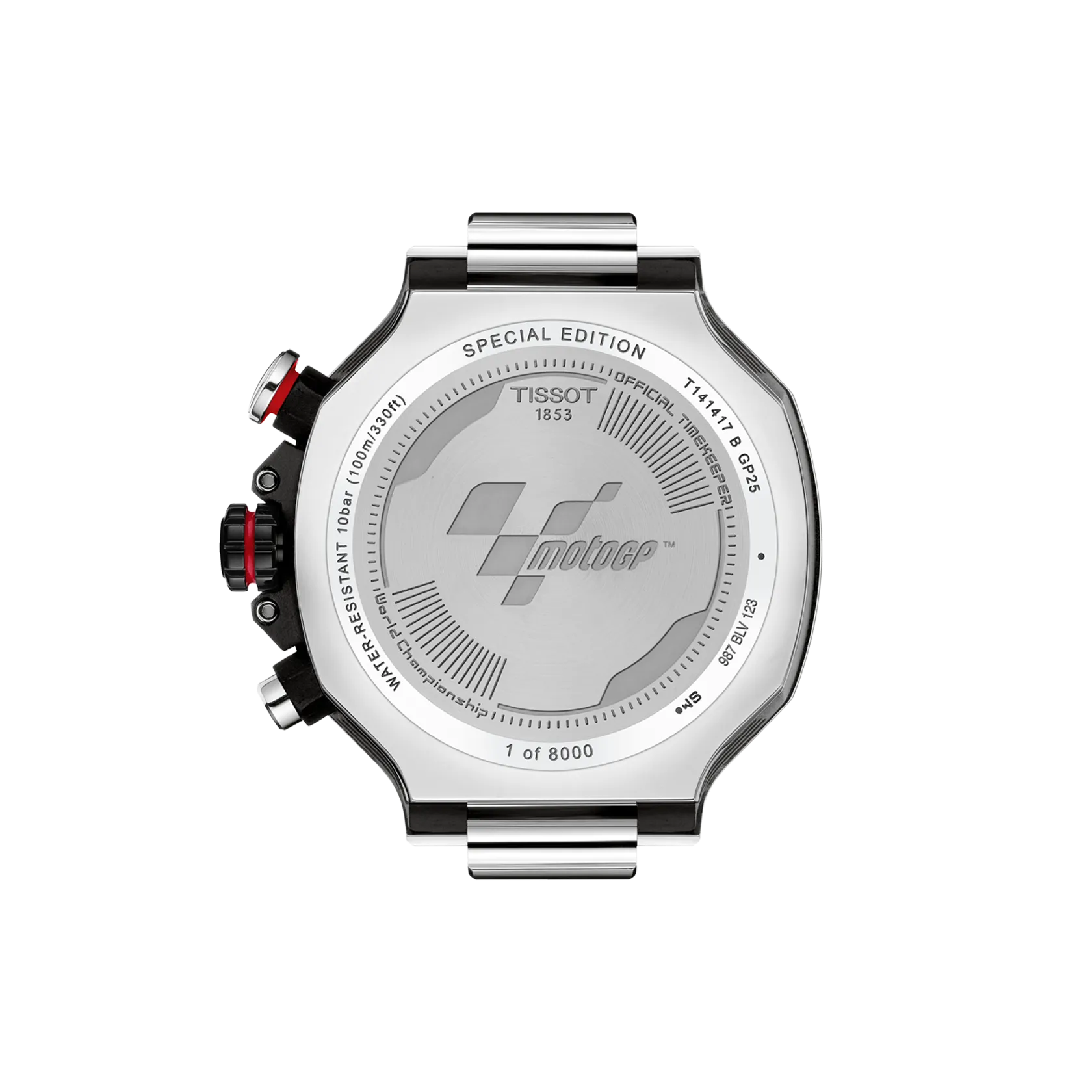 Montre Tissot T-Race MotoGP Quartz Chronograph 2025 45mm T141.417.27.081.00, vue de dos