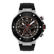 Montre Tissot T-Race MotoGP Quartz Chronograph 2025 45mm T141.417.27.081.00, cadran gris, vue de face