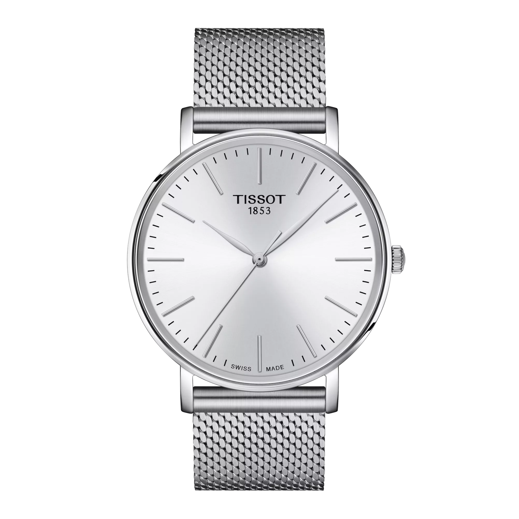 Tissot Everytime 40mm T143.410.11.011.00 watch, white dial, front view