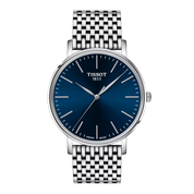 Montre Tissot Everytime 40mm T143.410.11.041.00, cadran bleu, vue de face