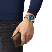 Montre Tissot PR516 40mm T149.417.11.041.00, cadran bleu, portée