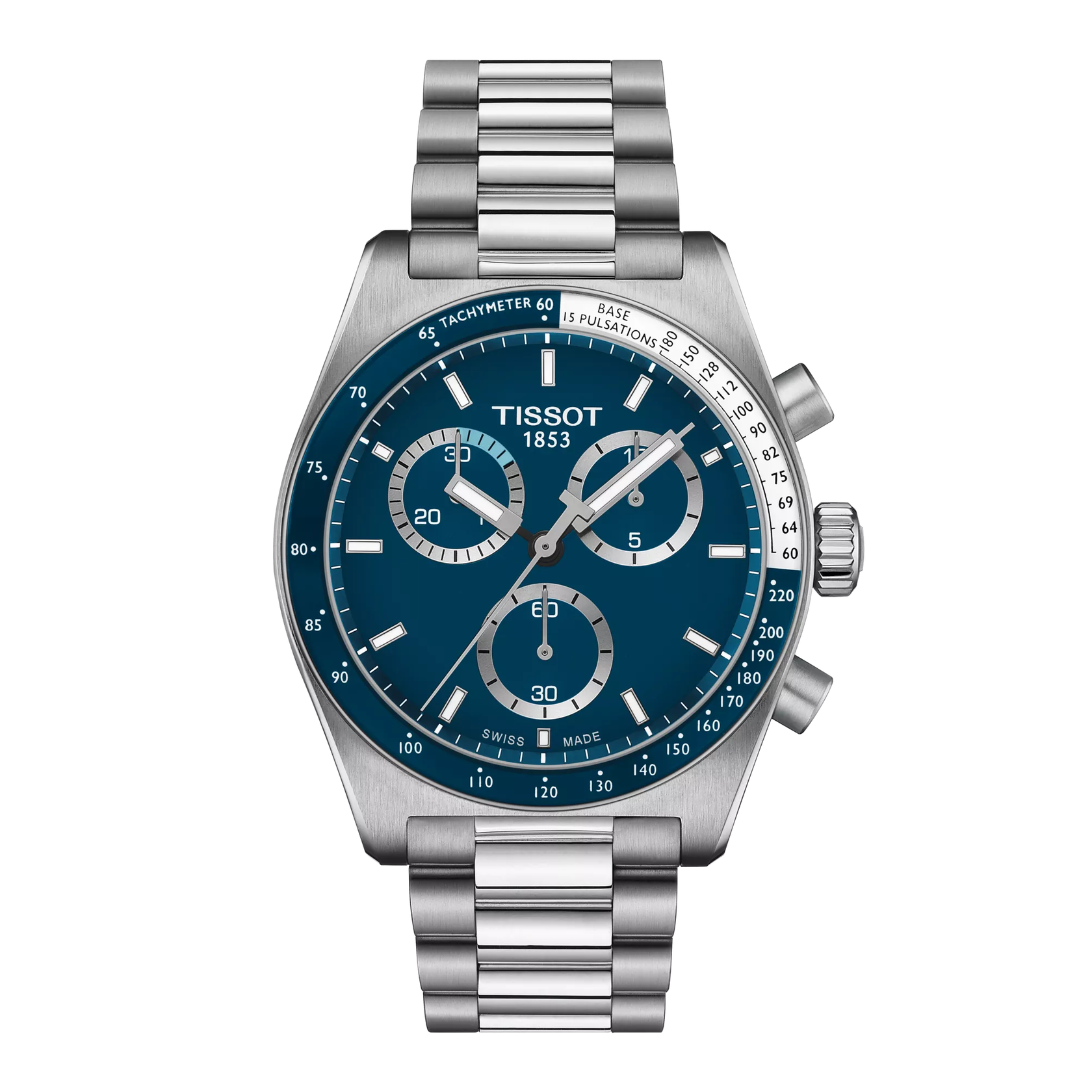Montre Tissot PR516 40mm T149.417.11.041.00, cadran bleu, vue de face