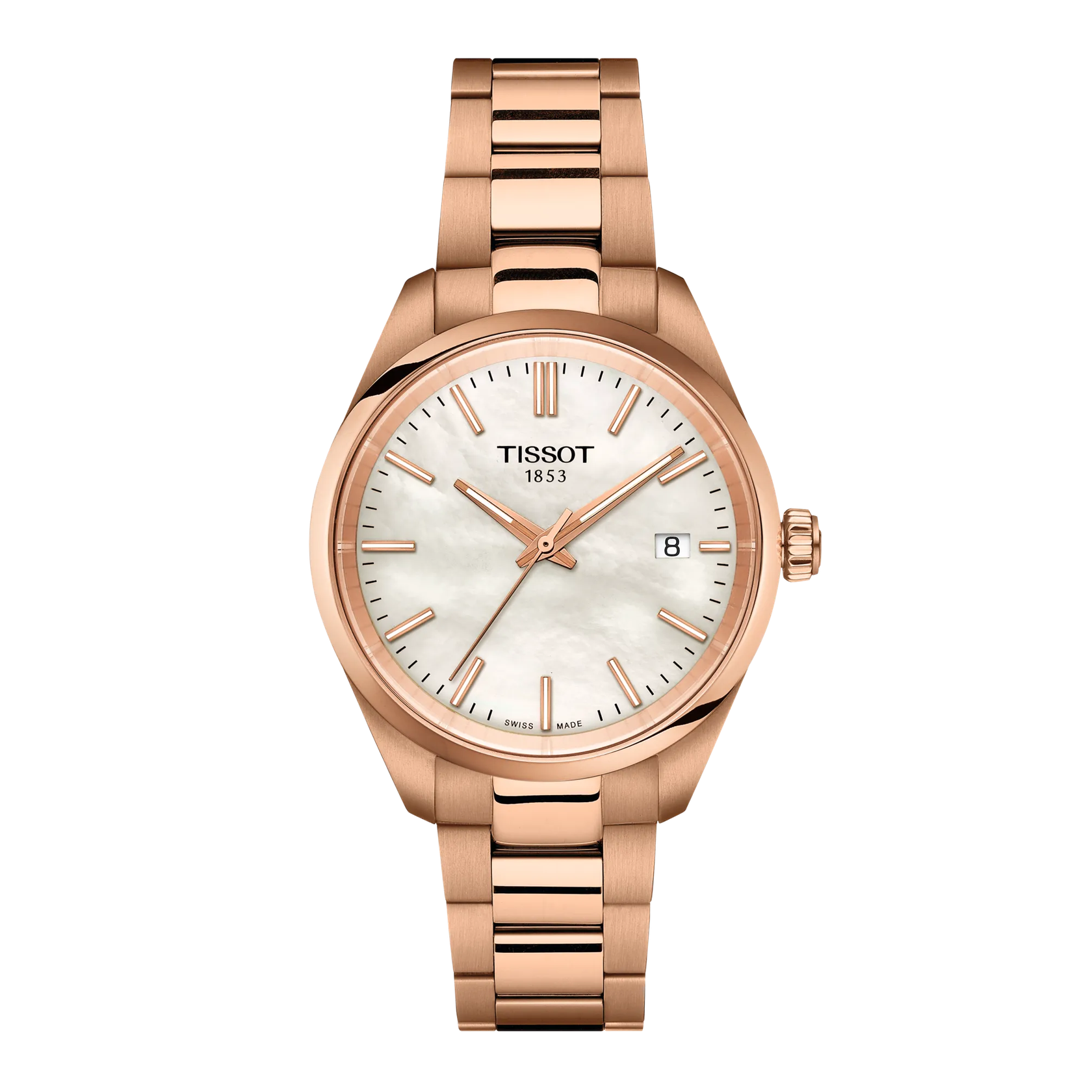 Tissot PR 100 34mm T150.210.33.111.00 watch, white mother-of-pearl dial, front view