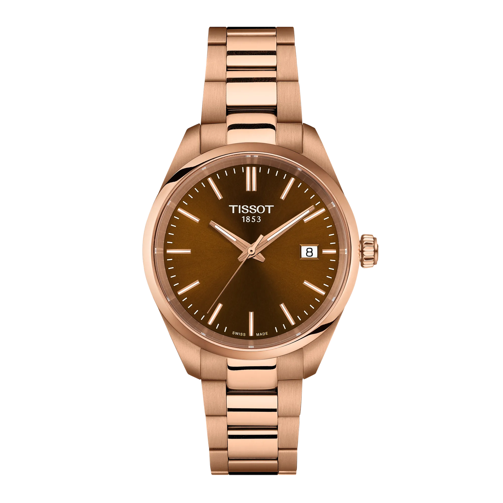 Tissot PR 100 34mm T150.210.33.291.00 watch, brown dial, front view