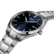Montre Tissot PR 100 40mm T150.410.11.041.00, cadran bleu, vue de biais