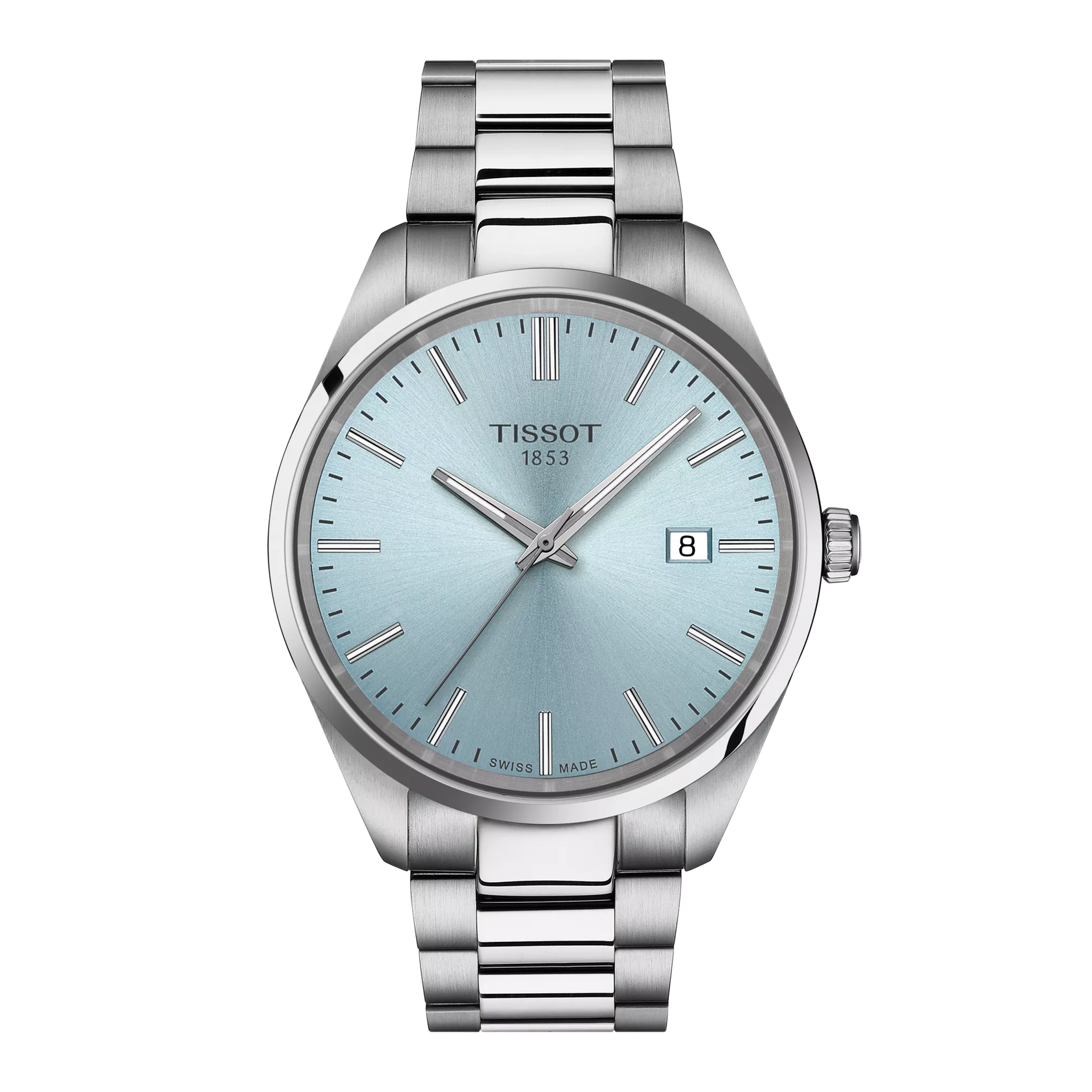 Montre Tissot PR 100 40mm T150.410.11.351.00, cadran bleu, vue de face