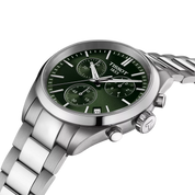 Montre Tissot PR 100 40mm T150.417.11.091.00, cadran vert, vue de biais