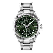 Montre Tissot PR 100 40mm T150.417.11.091.00, cadran vert, vue de face