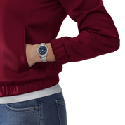 Montre Tissot Ballade 34mm T156.210.11.041.00, cadran bleu, portée