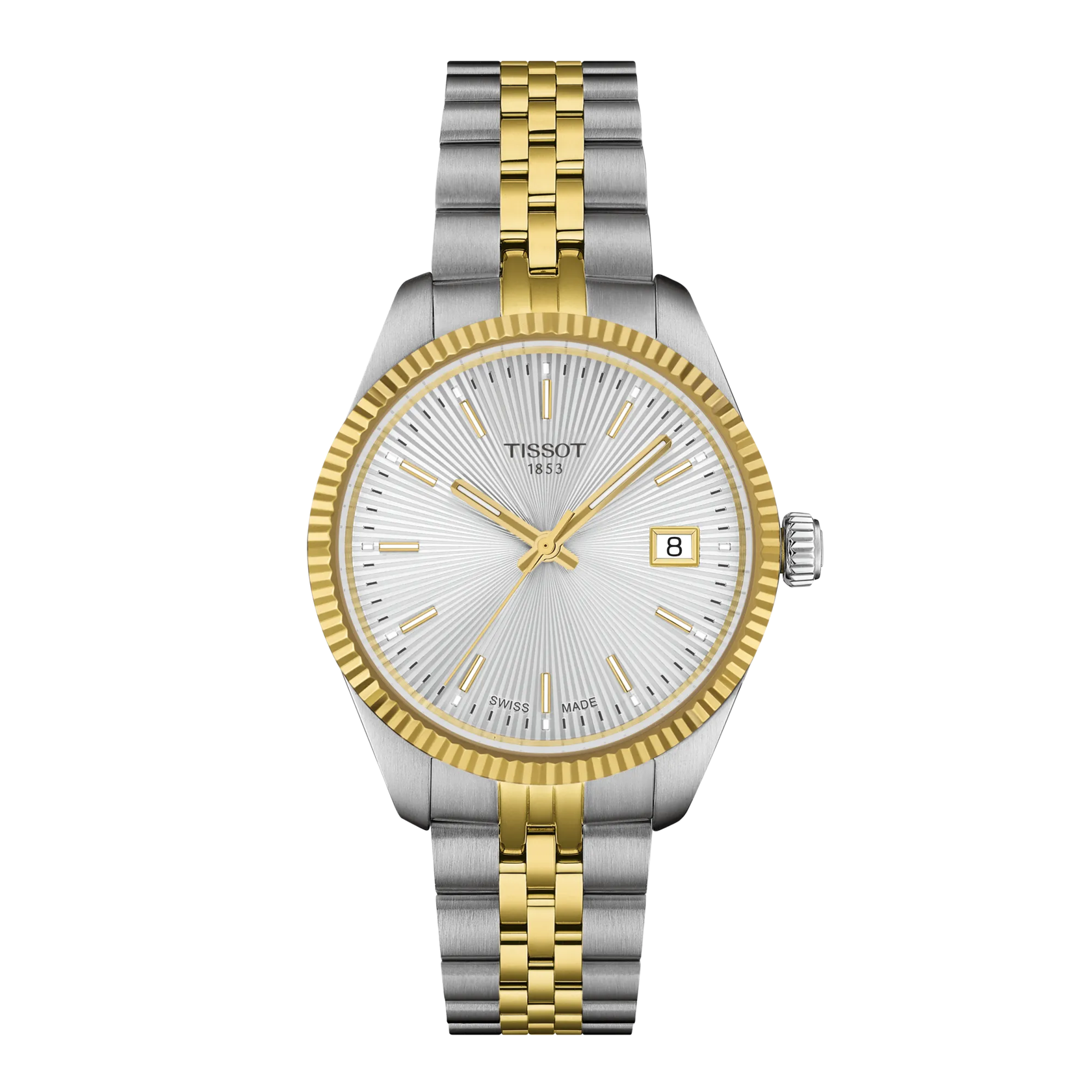 Montre Tissot Ballade 34mm T156.210.22.031.00, cadran argenté, vue de face