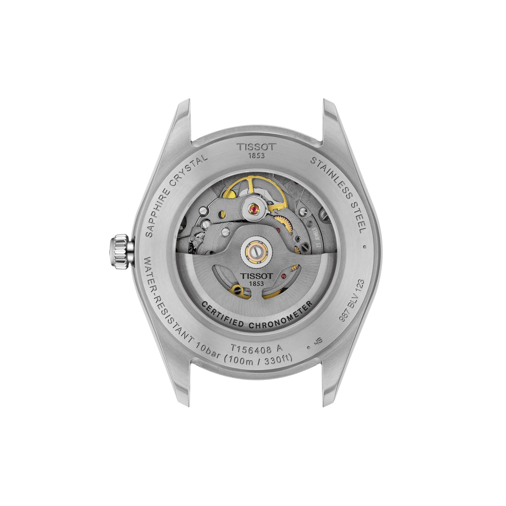 Tissot Ballade 39mm T156.408.11.093.00 watch, back view