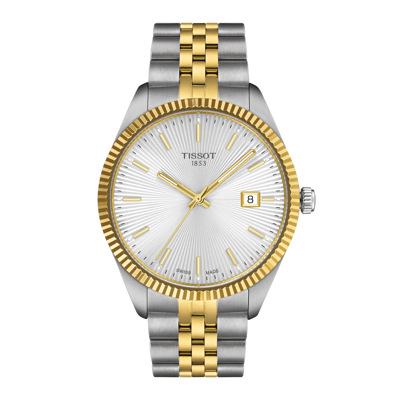 Montre Tissot Ballade 40mm T156.410.22.031.00, cadran argenté, vue de face