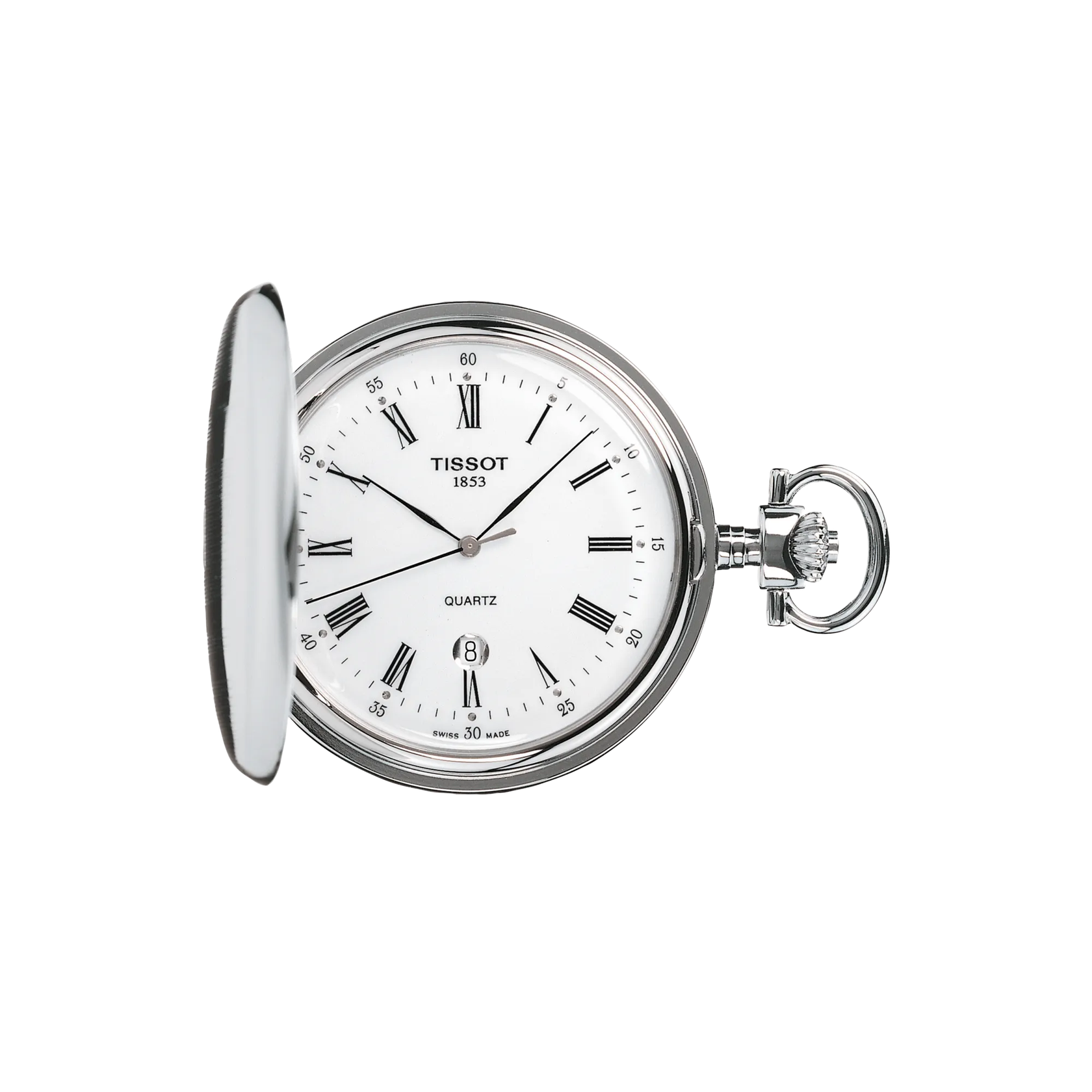 Montre Tissot Savonnette 48.5mm T83.6.553.13, cadran blanc, vue de face