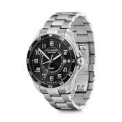 Victorinox FieldForce Classic GMT 241930 watch, black dial, three-quarter view