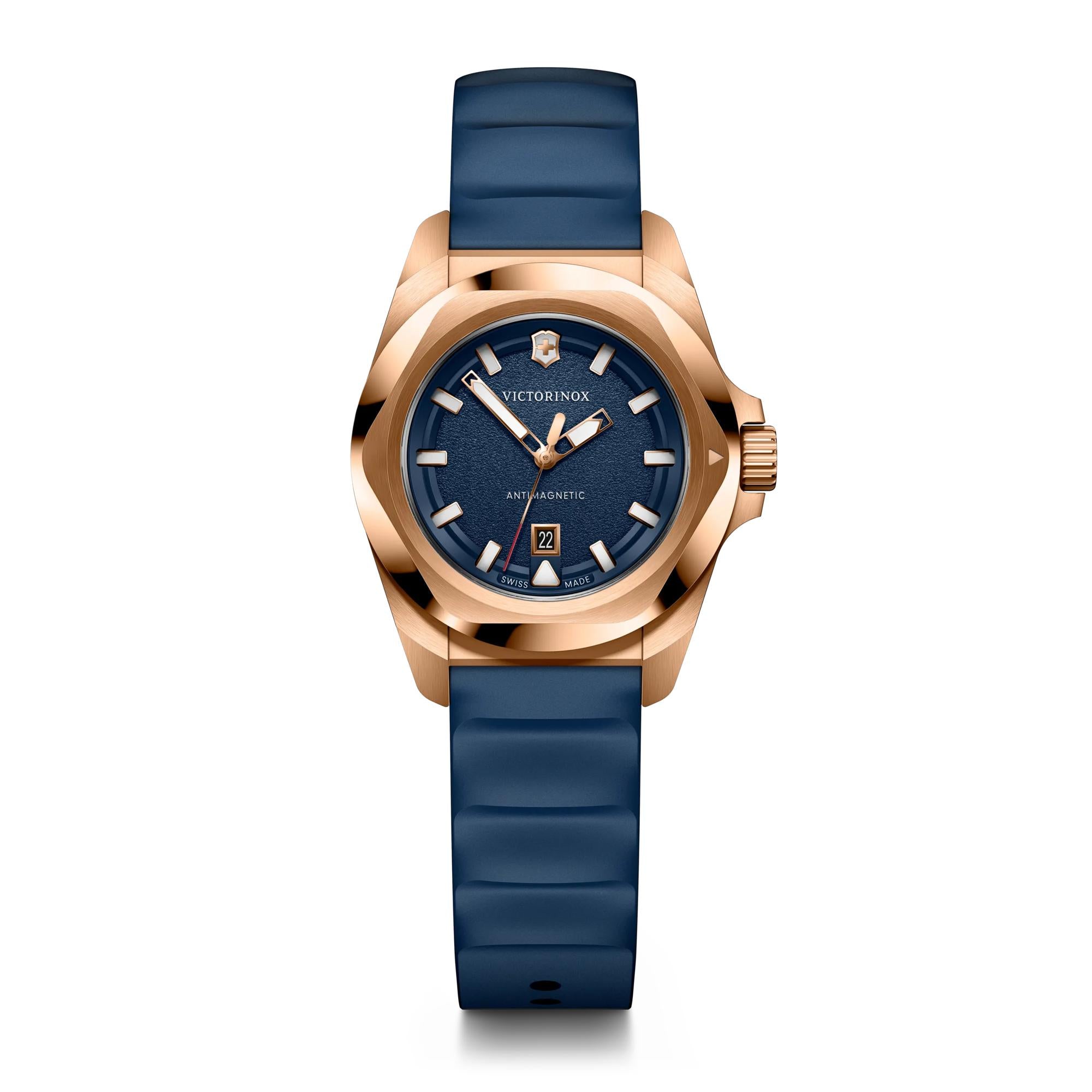 Victorinox I.N.O.X. Small 242035 watch, blue dial, front view