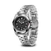Montre Victorinox I.N.O.X. Small 242036, cadran noir, vue de trois quarts