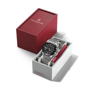 Montre Victorinox Swiss Army Chronograph 242048, cadran noir, dans sa boîte