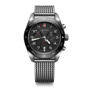 Montre Victorinox Swiss Army Chronograph 242048, cadran noir, vue de face
