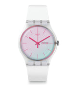 Swatch Transformation Quartz Silicone Strap White 20 Casual Watch Model SUOK713