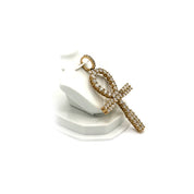 Pendentif pour homme Ankh avec Zircons - PEG044