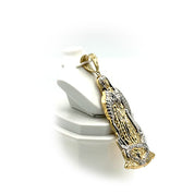 Pendentif Vierge Marie en Or 2-tons - PEG048